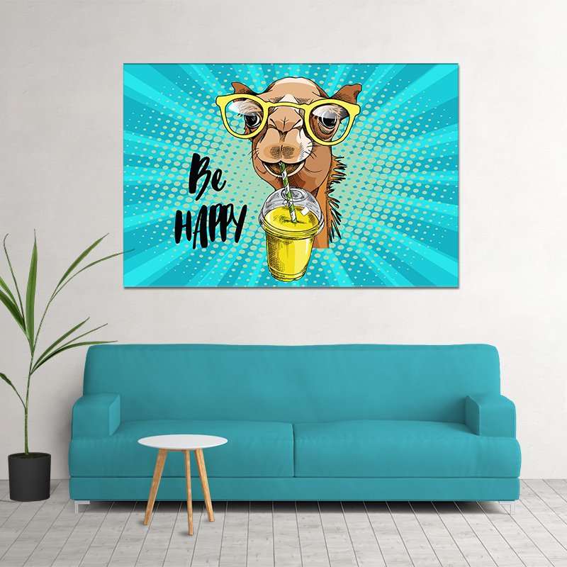 AB01514-abstract art فن تجريدي Be Happy