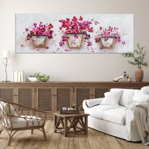 Abstract painting flowers