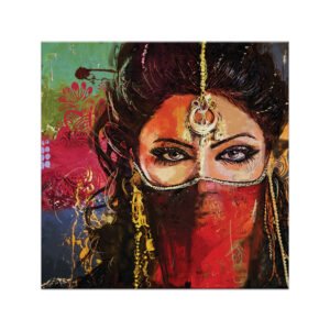 Painting a veiled Arab girl