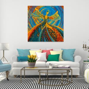 Painting Sufi Whirling Dervish Mixcolor