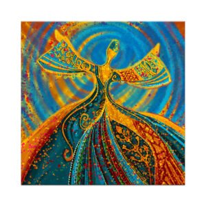 Painting Sufi Whirling Dervish Mixcolor