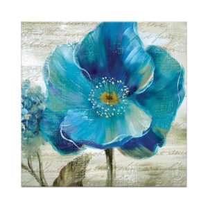 dark blue flower painting