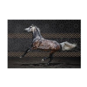 Horse Painting With Islamic Pattern