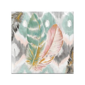 Feather painting in interlaced colors