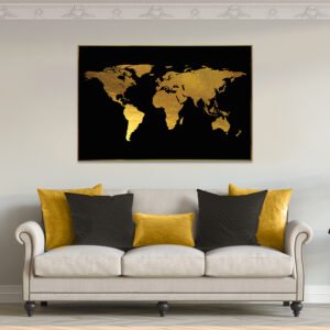world map painting - Wanasah Design