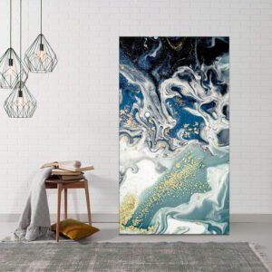 Paintings Wanasah Design - Marble painting in blue shades
