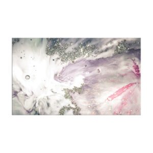 Paintings Wanasah Design - Abstract painting in pink and silver colors