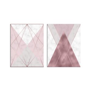 Abstract paintings set in nude and gray colors