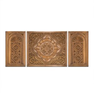 Paintings set of wood carved with an Islamic pattern