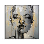 Girl face abstract painting