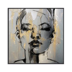 Girl face abstract painting
