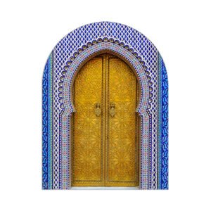 Painting of moroccan door