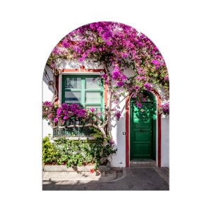 Painting of fisherman's house in Mogan, Gran Canaria, in the Canary Islands