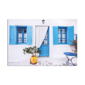 Painting of traditional house facade, Greece