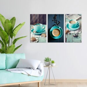 Paintings set of coffee corner