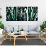 Green tree branch painting set