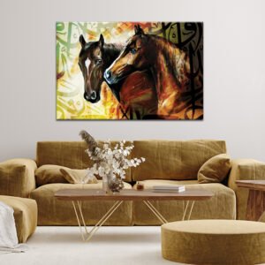 Brown horse painting