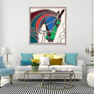 Horse painting in different colors