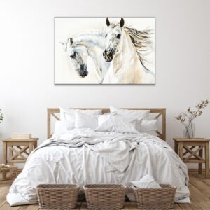 white horse painting