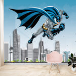 Batman sticker with the background of Kuwait City