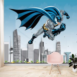 Batman sticker with the background of Kuwait City