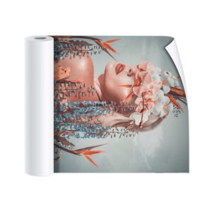 Girl with flowers wall sticker