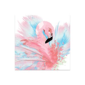 Flamingo bird with feathers background