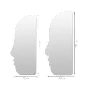 Modern design mirrors in the shape of a human face - Wanasah Design