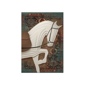 Abstract horse painting with carpet background - Wanasah Design