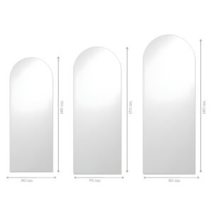 Arc mirror with electric lighting - wanasah design