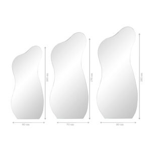 frameless Floor mirrors with a modern curvy design - wanasah design