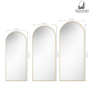 Floor mirrors with golden wood frame - wanasah design
