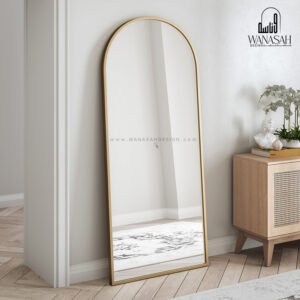 Floor mirrors with golden wood frame - wanasah design