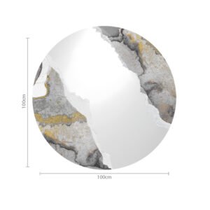Modern design circular mirrors with stickers - wanasah design