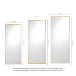 Rectangular mirrors with golden frame