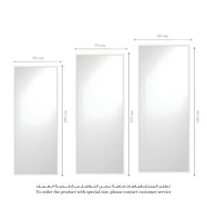 Rectangular mirrors with white frame