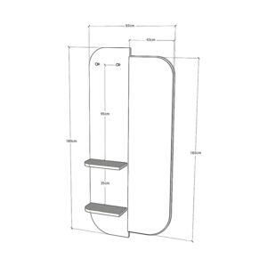 Mirrors with shelf and hangers - wanasah design