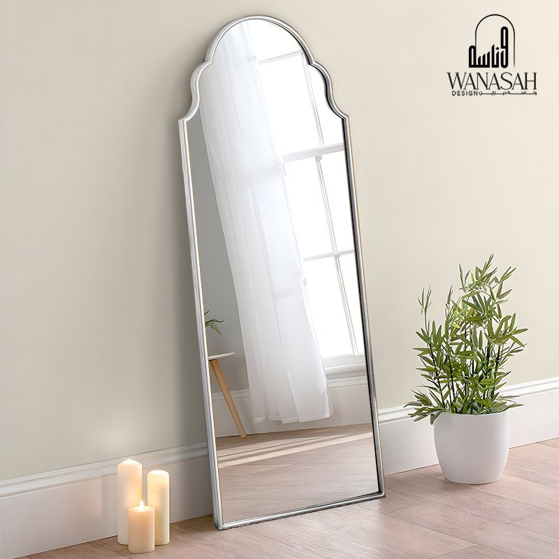 Arched Full Length Mirror with wood silver frame Arched Full Length Mirror with wood silver frame