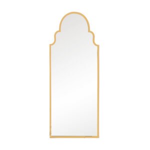 Arched Full Length Mirror with wood golden frame