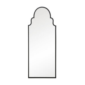 Arched Full Length Mirror with wood black frame