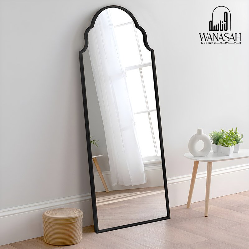 Arched Full Length Mirror with wood black frame Arched Full Length Mirror with wood black frame