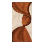 Terracotta Flow Wall Art featuring organic curved forms in terracotta, brown, cream and beige tones