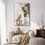 Arabian Horse Majesty Wall Art displayed in an elegant modern interior